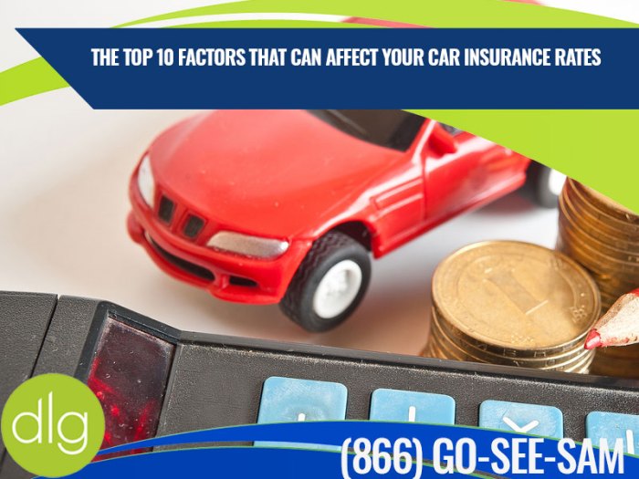 What factors affect my car insurance rates?